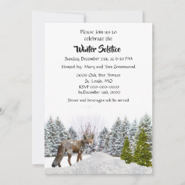 Invitation Scène De Neige Dîner Solstice Hiver