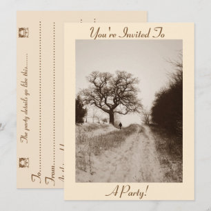 Invitation scène de neige hivernale photo originale