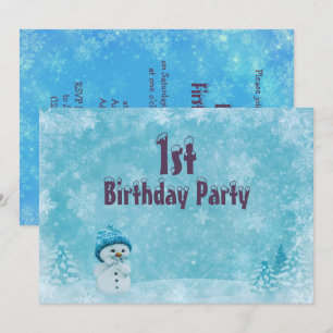 Invitation Scène de Noël de Bonhomme de Neige Impertinent pou