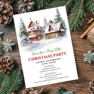 Invitation Scène de Noël ludique, ville festive et cosy vous