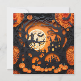 Invitation Scène d'Halloween
