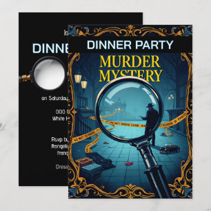 Invitation Scène du crime meurtre adulte mystère dîner fête