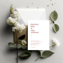 Schlicht moderne Weiß, Braun einladung