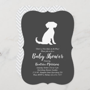 Invitation Schnoodle Chien Baby Douche Neutre