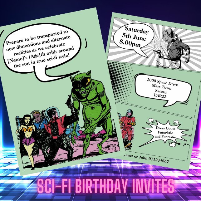Invitation Sci Fi pour adultes Science Fiction Alien bande de (Créateur téléchargé)
