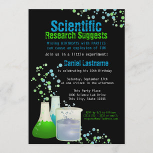 Invitation Science Lab Anniversaire