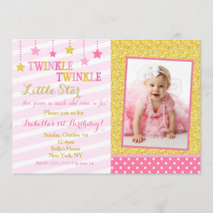 Invitation Scintillement peu d'invitation d'anniversaire