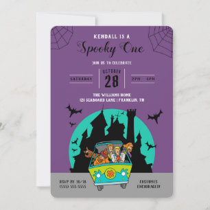 Invitation Scooby-Doo   Anniversaire Éffrayant d'un Halloween
