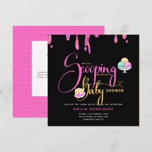 Invitation Scoopup Love Glace Baby Girl Douche