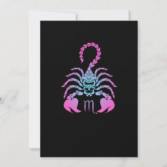 Invitation Scorpio Anniversaire Cadeau Zodiac Symbole (Devant)
