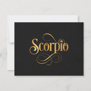 Invitation Scorpio Gold de Script Zodiac Tourbillonnant en no
