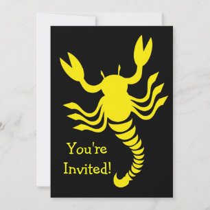 Invitation Scorpion Jaune N'Importe Quelle Occasion