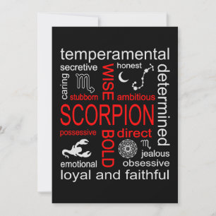 Invitation Scorpion signe zodiaque