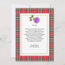 Invitation Scotch Clan Tartan Mariage Poème Merci Photo