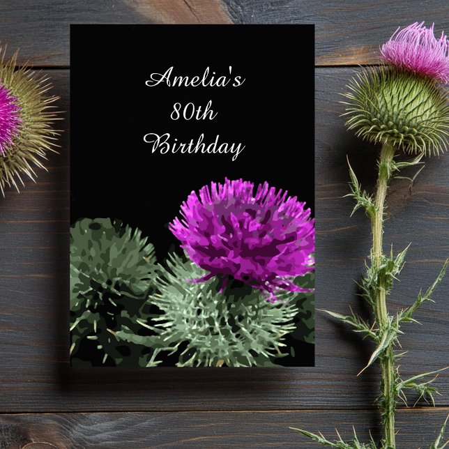 Invitation Scottish Thistle Birthdays (Créateur téléchargé)