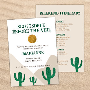 Invitation Scottsdale Avant La Bachelorette Veil Cactus