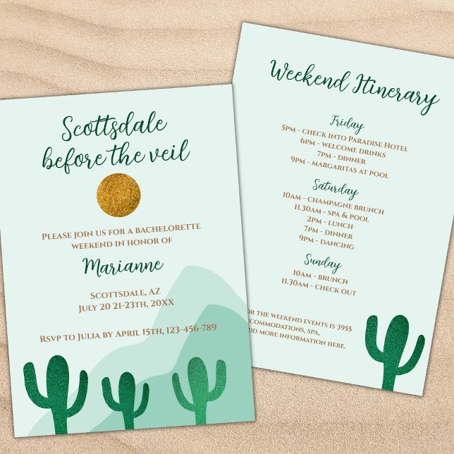Invitation Scottsdale Avant La Bachelorette Veil Cactus (scottsdale before the veil bachelorette weekend itinerary scotssdale bachelorette glitter cactus)