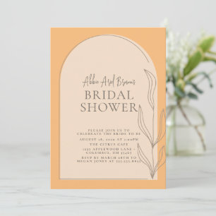 Invitation Script Arch Stylish Texte Envoi d'une douche nupti