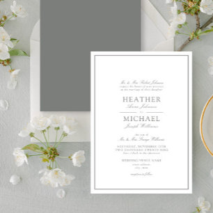 Invitation Script classique traditionnel Eucalyptus Greev
