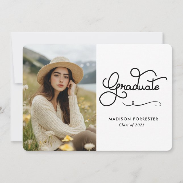 Invitation Script de typographie moderne (Devant)