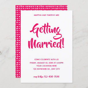 Invitation Script Décontracté rose Groupe d'engagement