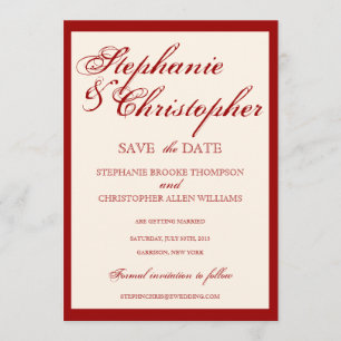 Invitation Script Elegance Wedding Enregistrer la date Faire-