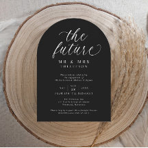 Script Élégant Mariage Noir et Blanc