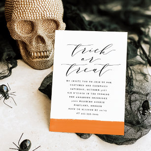 Invitation Script Élégant pour Soirée Halloween Trick or Trea