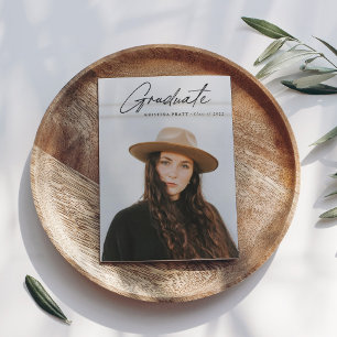 Invitation Script Graduation 2-side Photo Portrait Party