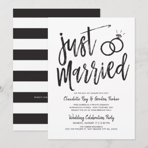Invitation Script juste marié Fête de mariage