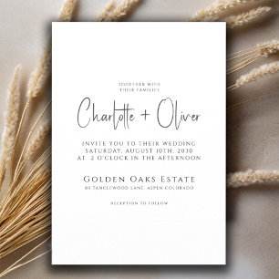 Invitation Script manuscrit minimaliste moderne