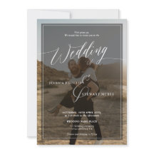 Script mariage moderne noir et blanc 2 photos