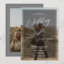 Script mariage moderne noir et blanc 2 photos