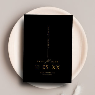 Invitation Script minimal moderne élégant noir Enregistrer la