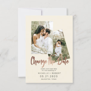 Invitation script minimaliste deux Photo Modifier la date