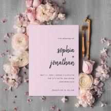 Script minimaliste moderne | Mariage blanc
