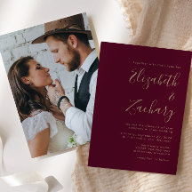 Script minimaliste photo Bourgogne Mariage or