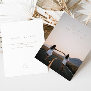 Invitation Script Modern Elegant Bridesmaid Proposition Card