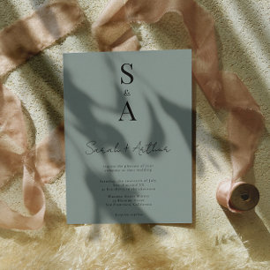 Invitation Script moderne et élégant et Mariage de monogramme