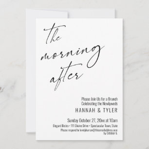 Invitation Script Moderne Le Matin Après Brunch Mariage