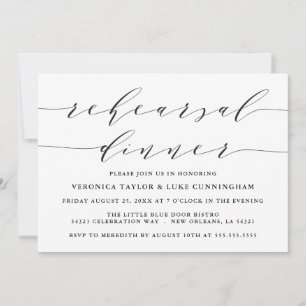 INVITATION SCRIPT MODERNE SIMPLE   RÉPÉTITION DÎNER INVITATIO