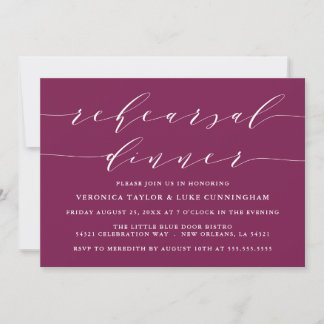 INVITATION SCRIPT MODERNE SIMPLE | RÉPÉTITION DÎNER INVITATIO