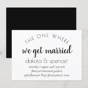 Invitation Script moderne simple   Un Où Nous Nous Marions