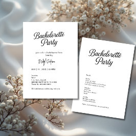 Invitation Script noir et blanc intemporel