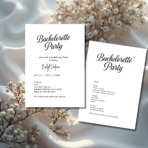 Invitation Script noir et blanc intemporel