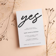 Script noir moderne Oui Partie d'engagement Mariag
