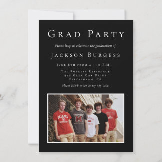 Invitation Script Photo Collage Graduation Party