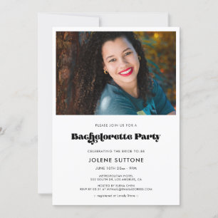 Invitation Script rétro vintage Bachelorette Party photo
