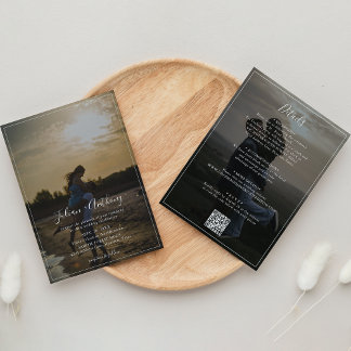 Invitation Script romantique Mariage photo Tout en un