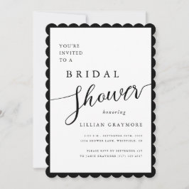 Invitation Script romantique moderne Fête des mariées à bascu